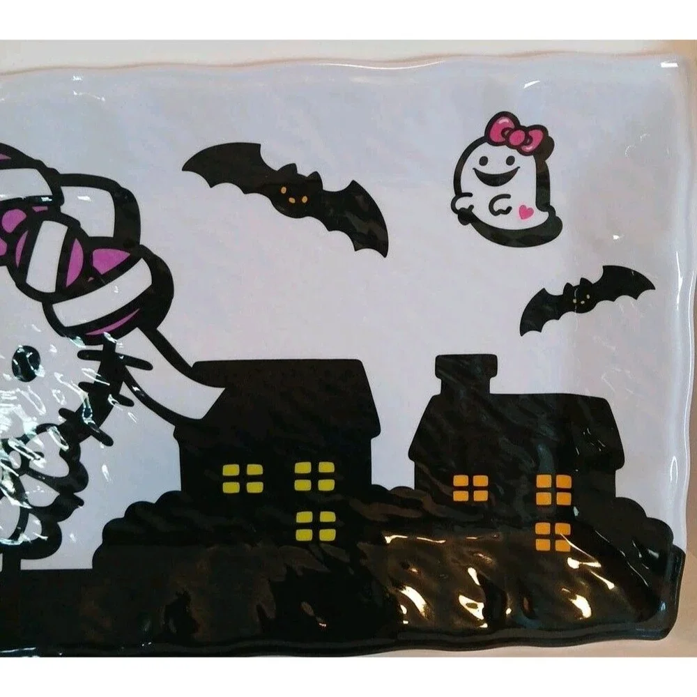 Hello Kitty Halloween Mummy Melamine Serving Platter/Tray-White/Black-Very CUTE